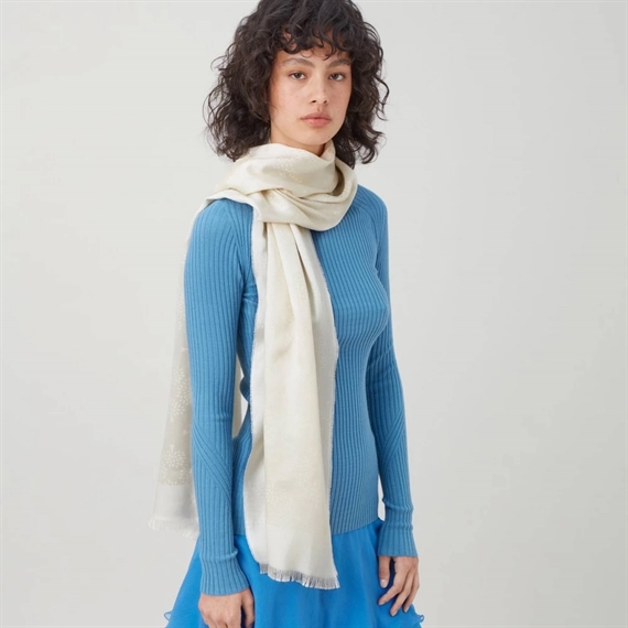 Mulberry Tree Rectangular Scarf Cream 